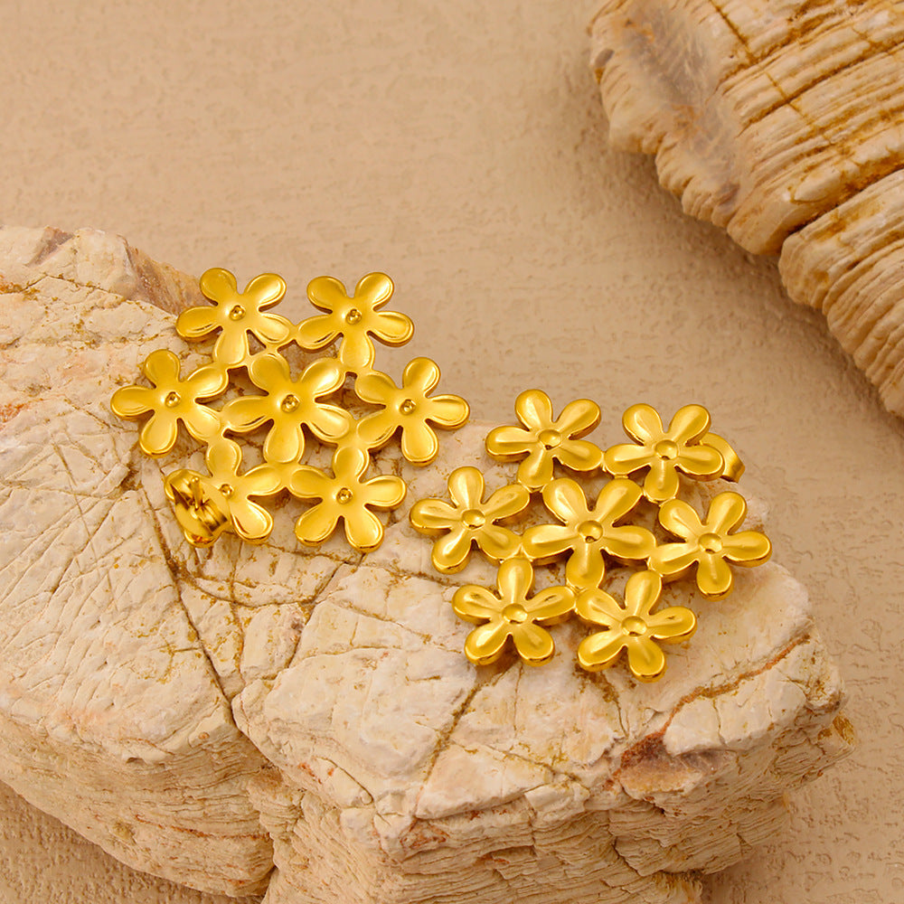 Floral Sacred Geometry Gold Earrings