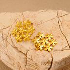 Floral Sacred Geometry Gold Earrings