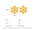 Floral Sacred Geometry Gold Earrings