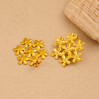 Floral Sacred Geometry Gold Earrings