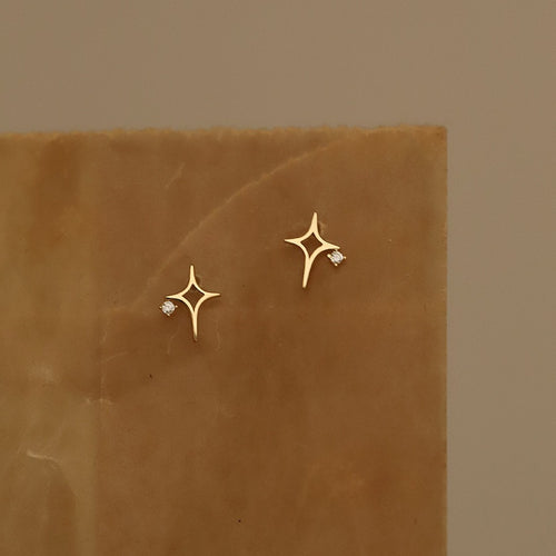 925 Silver Star Studded Earrings
