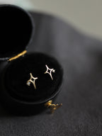 925 Silver Star Studded Earrings