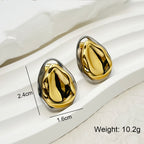 Mixed Finish Pebble Earrings