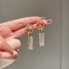 Silver Needle Glamour Earrings