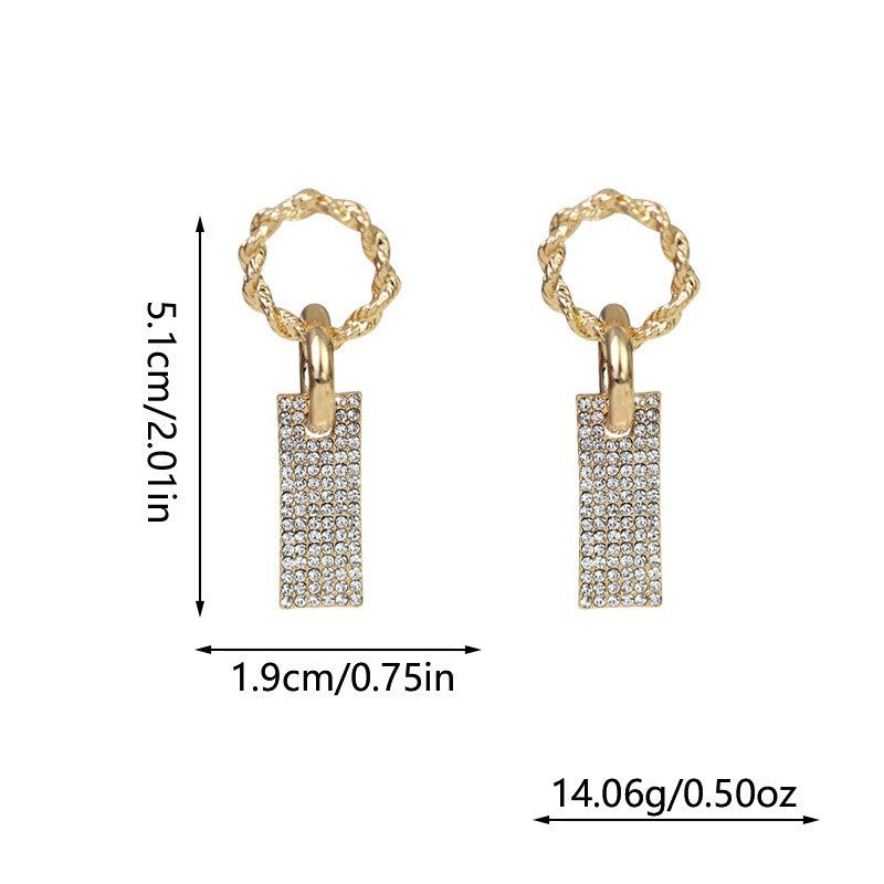Silver Needle Glamour Earrings