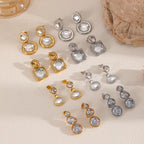 Kundan Style Geometric Earrings