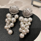 Pearl Grape Tassel Earring