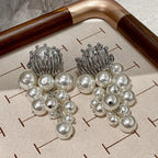 Pearl Grape Tassel Earring