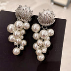 Pearl Grape Tassel Earring