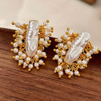 Vintage Pearl Tassel Earrings