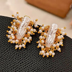 Vintage Pearl Tassel Earrings