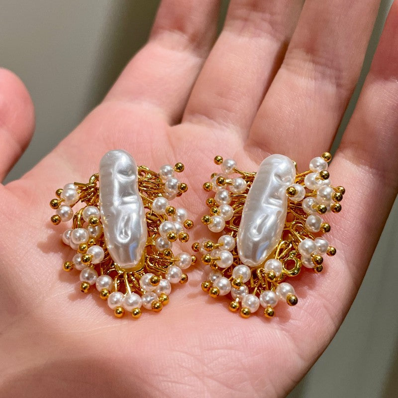 Vintage Pearl Tassel Earrings