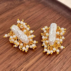Vintage Pearl Tassel Earrings