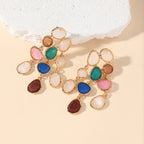 Colorful Long Tiered Earrings