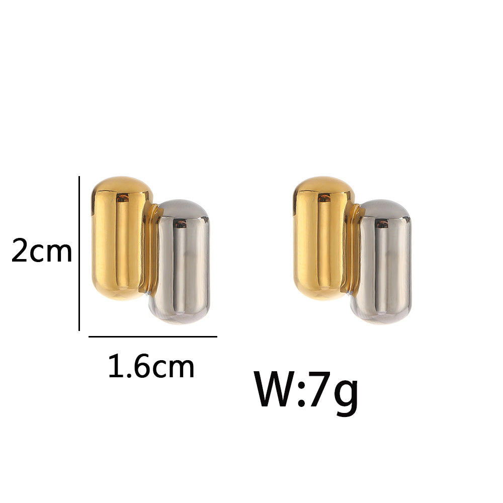 Dual Plated Capsule Earrings