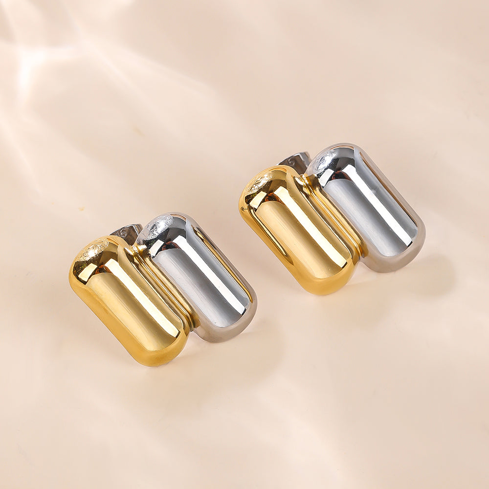 Dual Plated Capsule Earrings
