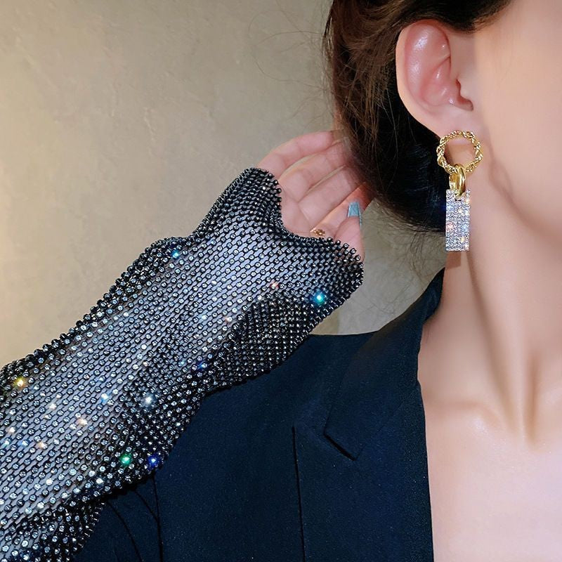 Rectangle Drop Earrings