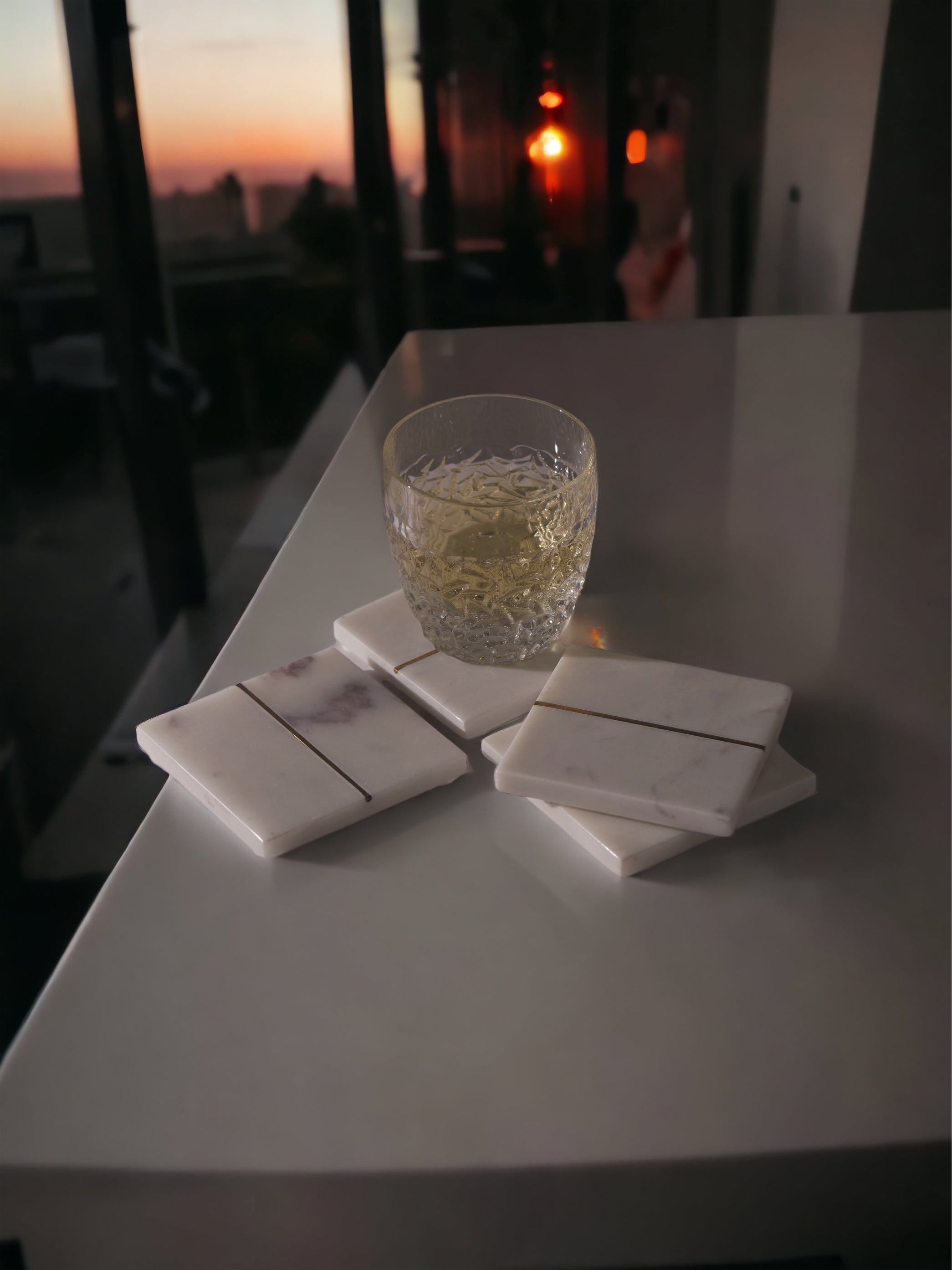 Gilded Elegance | Set of 4 Coasters