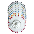 8 placemats with breakfast plates