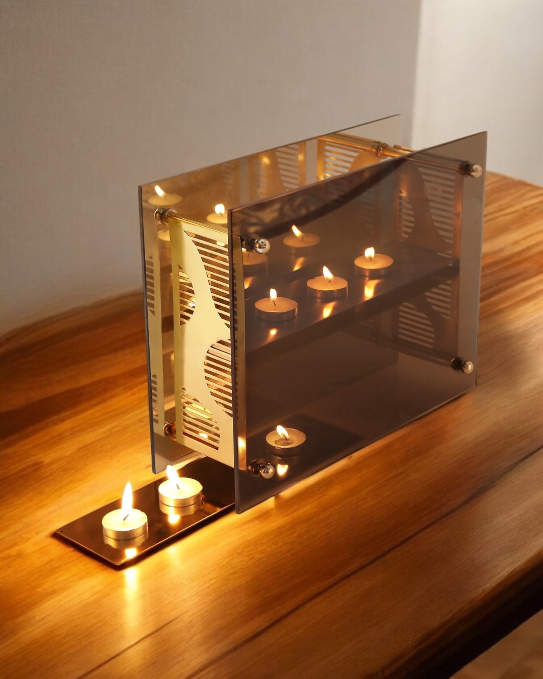 Glass Tea Light Lamp