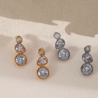 Kundan Style Geometric Earrings
