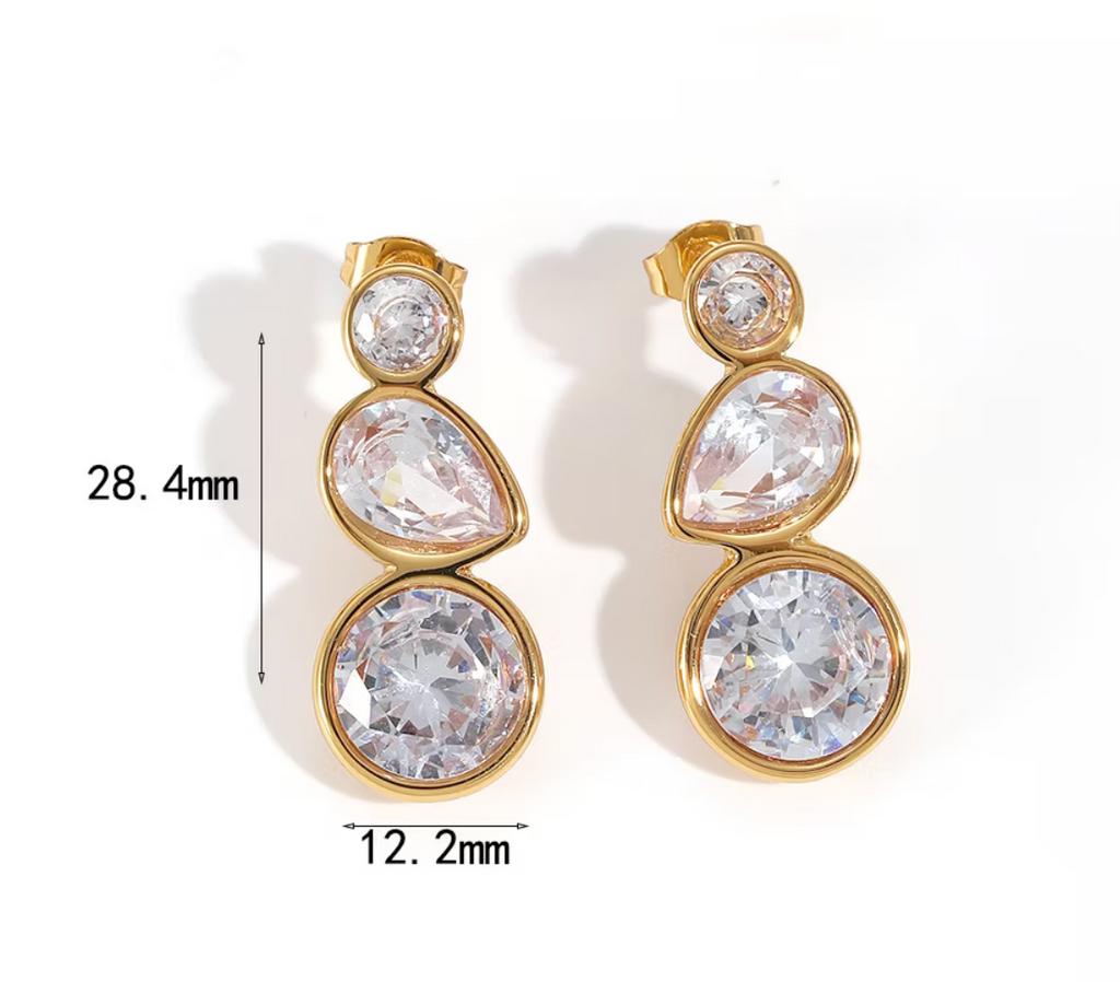 Kundan Style Geometric Earrings