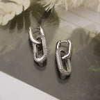 Double Link Crystal Earrings