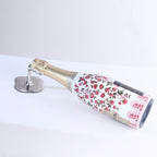 Champagne bottle on a wine holder