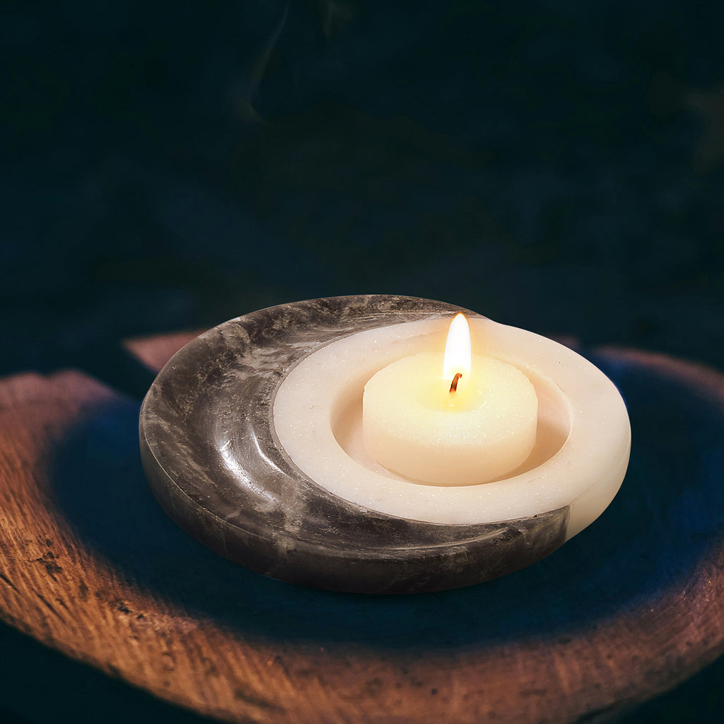 Marble tea light holder