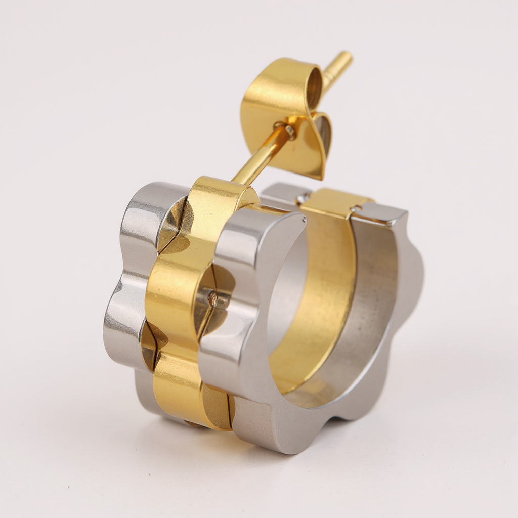 Plated Interlocked Chain Earrings