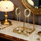 Star Dangler Hoops Plated